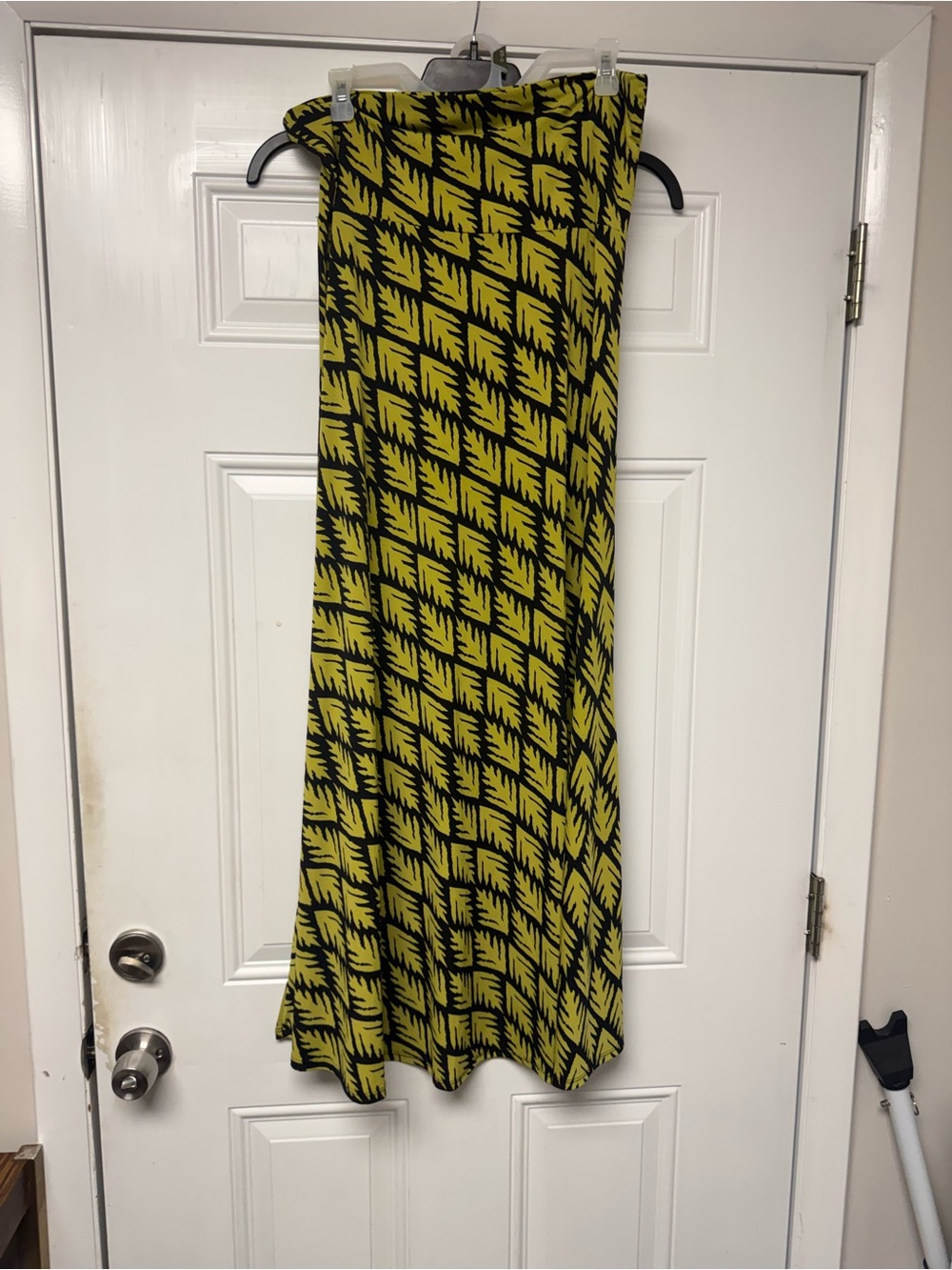 LuLaRoe Yellow and Black Geometric Maxi Skirt